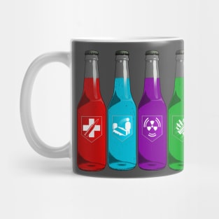 Zombie Perks Lined Up on Charcoal Mug